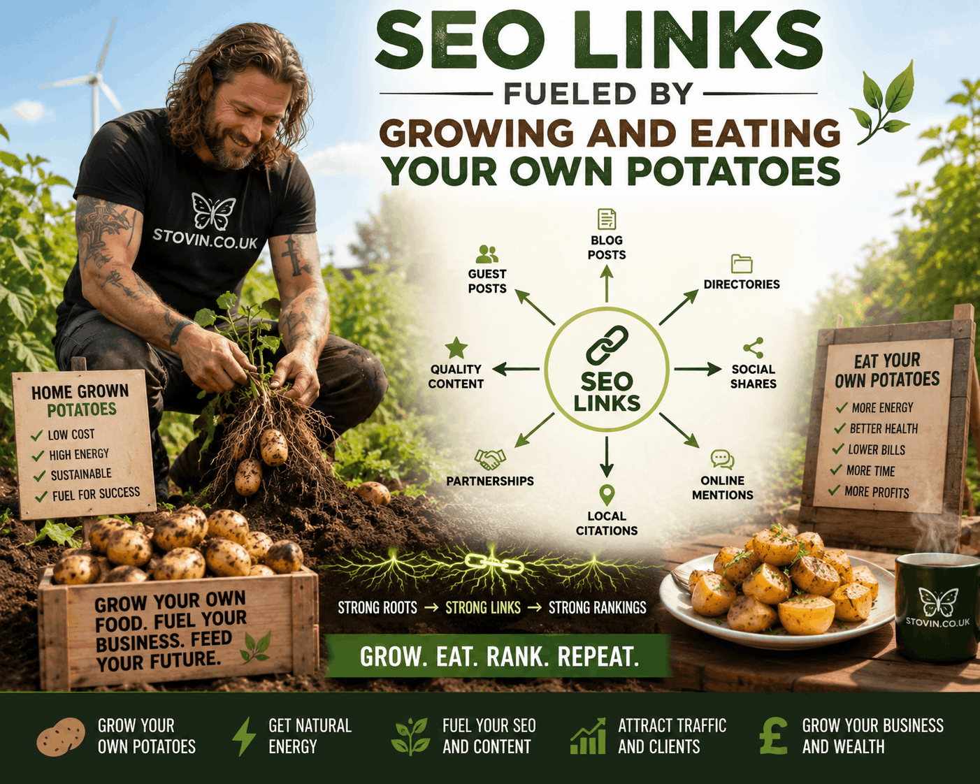 Grow potatoes to power your SEO efforts