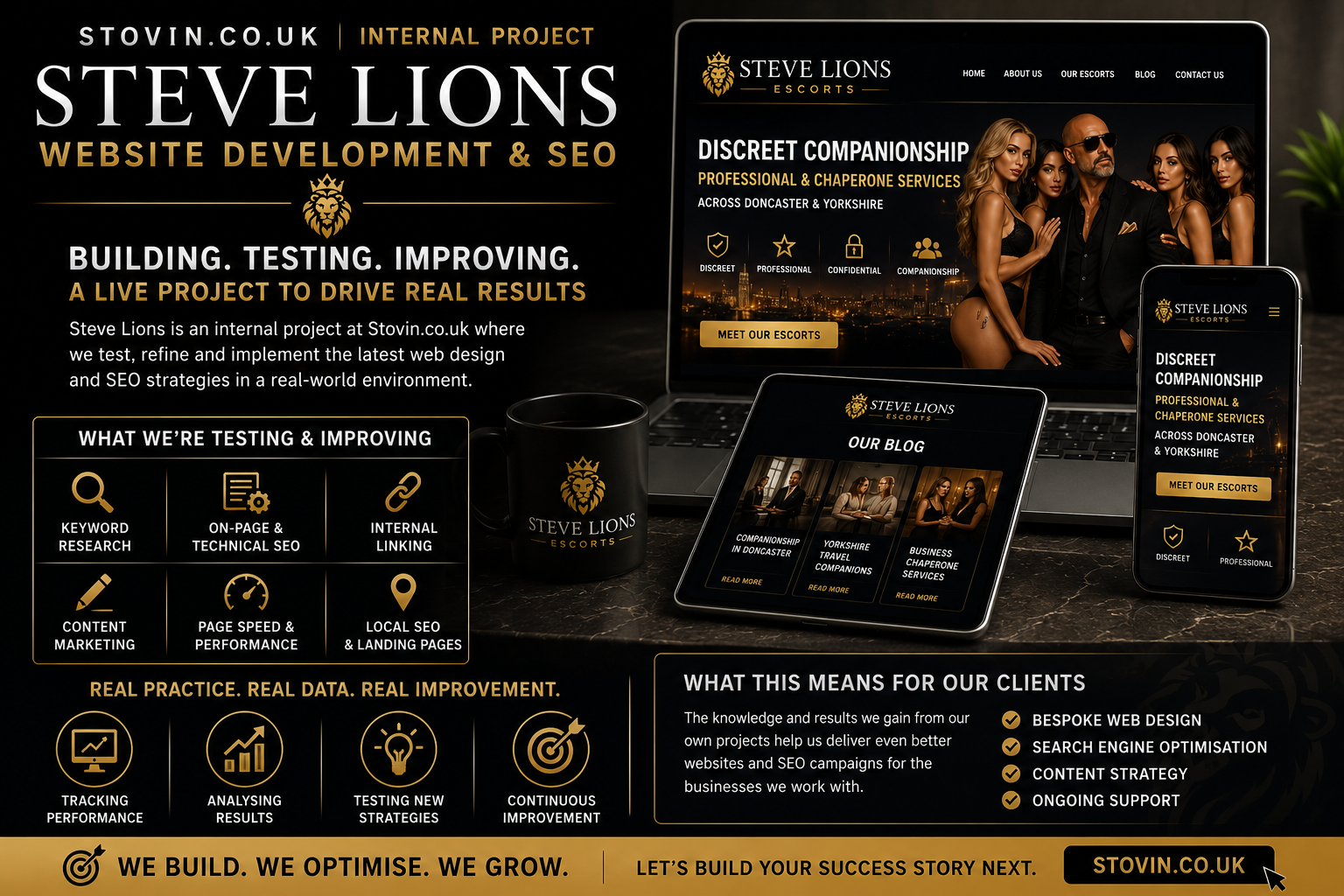 Escort web design for Doncaster agency