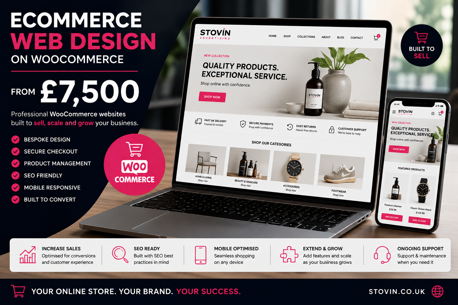 WooCommerce Ecommerce Web Design From £7,500