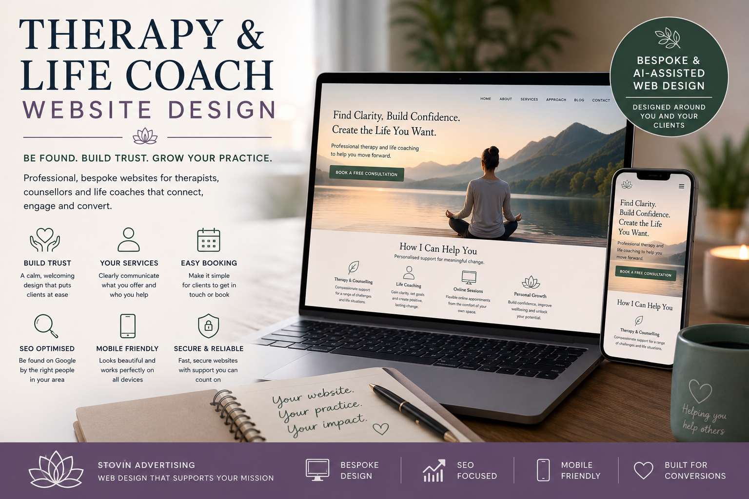 Therapy & Life Coach Web Design