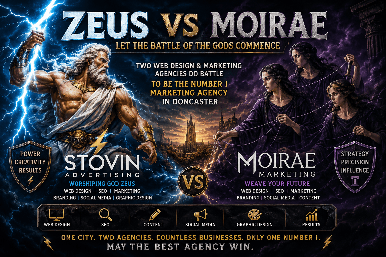 Zeus vs Moirae: Let the Battle of the Doncaster Marketing Gods Commence