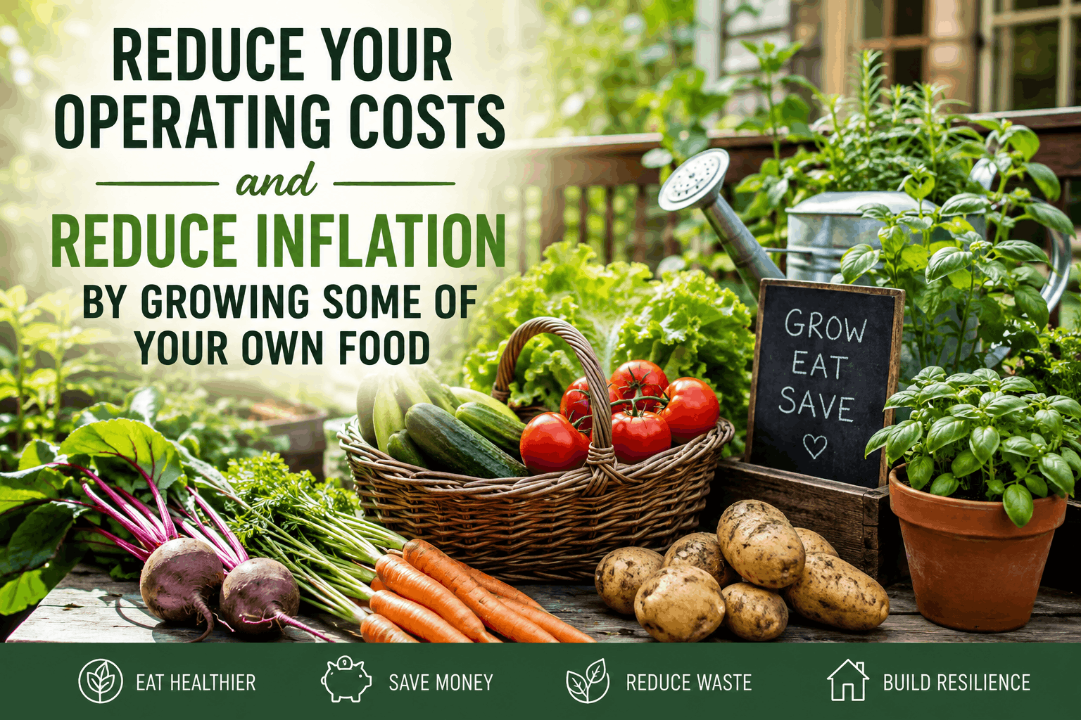 Reduce Your Operating Costs and Reduce Inflation by Growing Some of Your Own Food