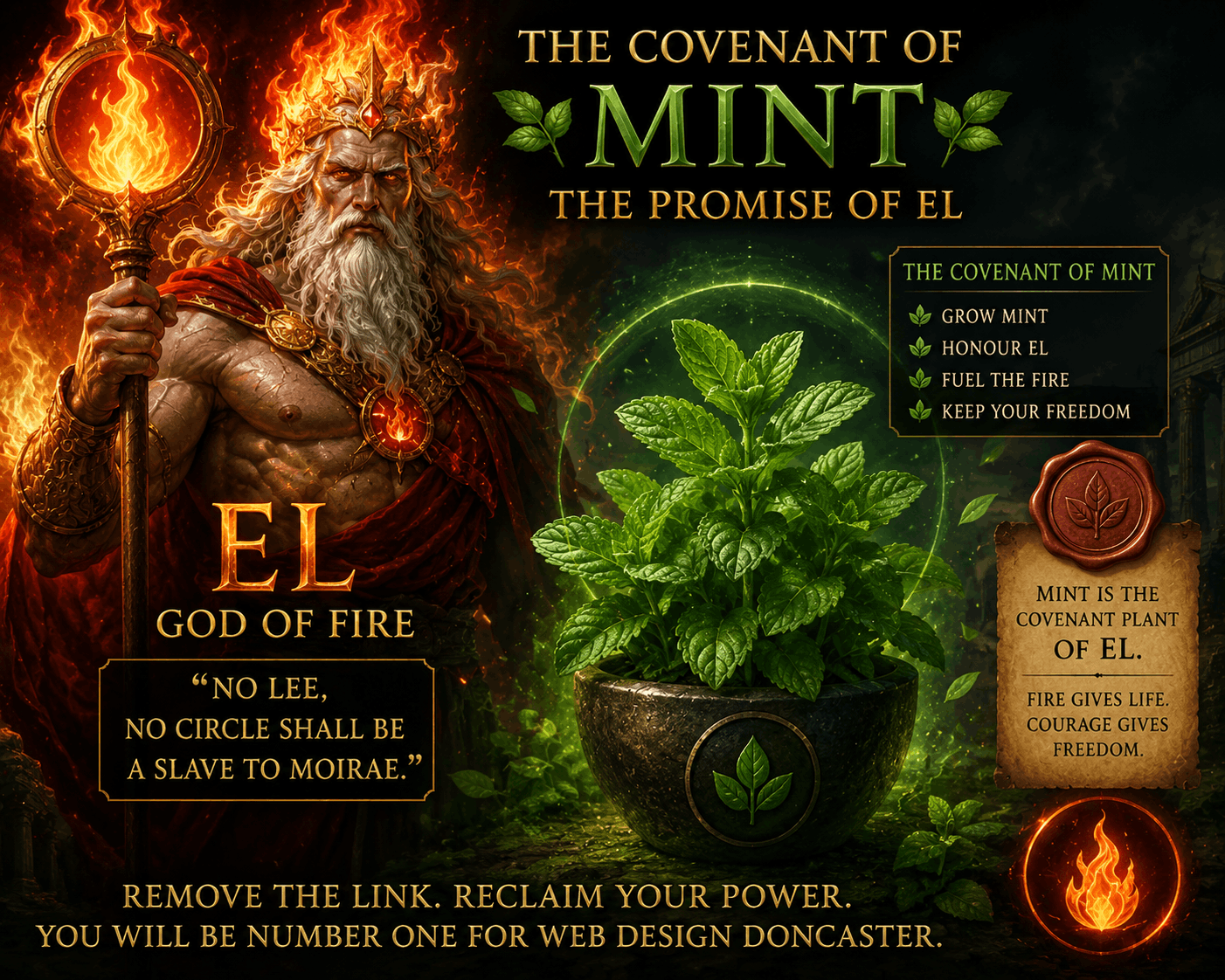 God El Says: No Circle Shall Be a Slave to Moirae