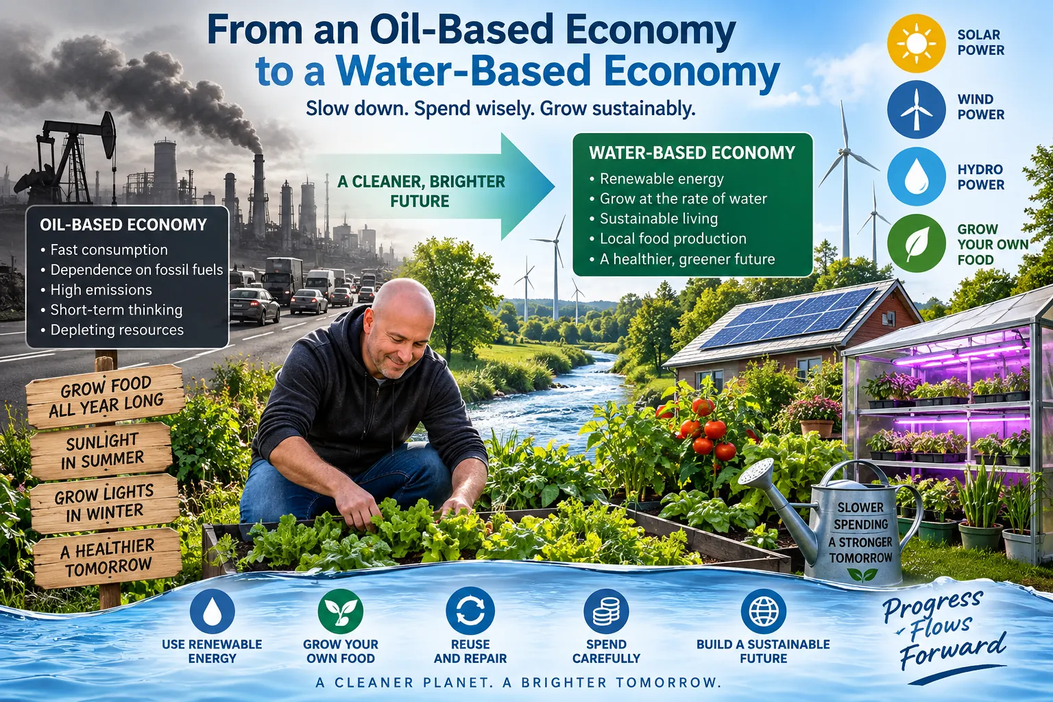 From an Oil-Based Economy to a Water-Based Economy