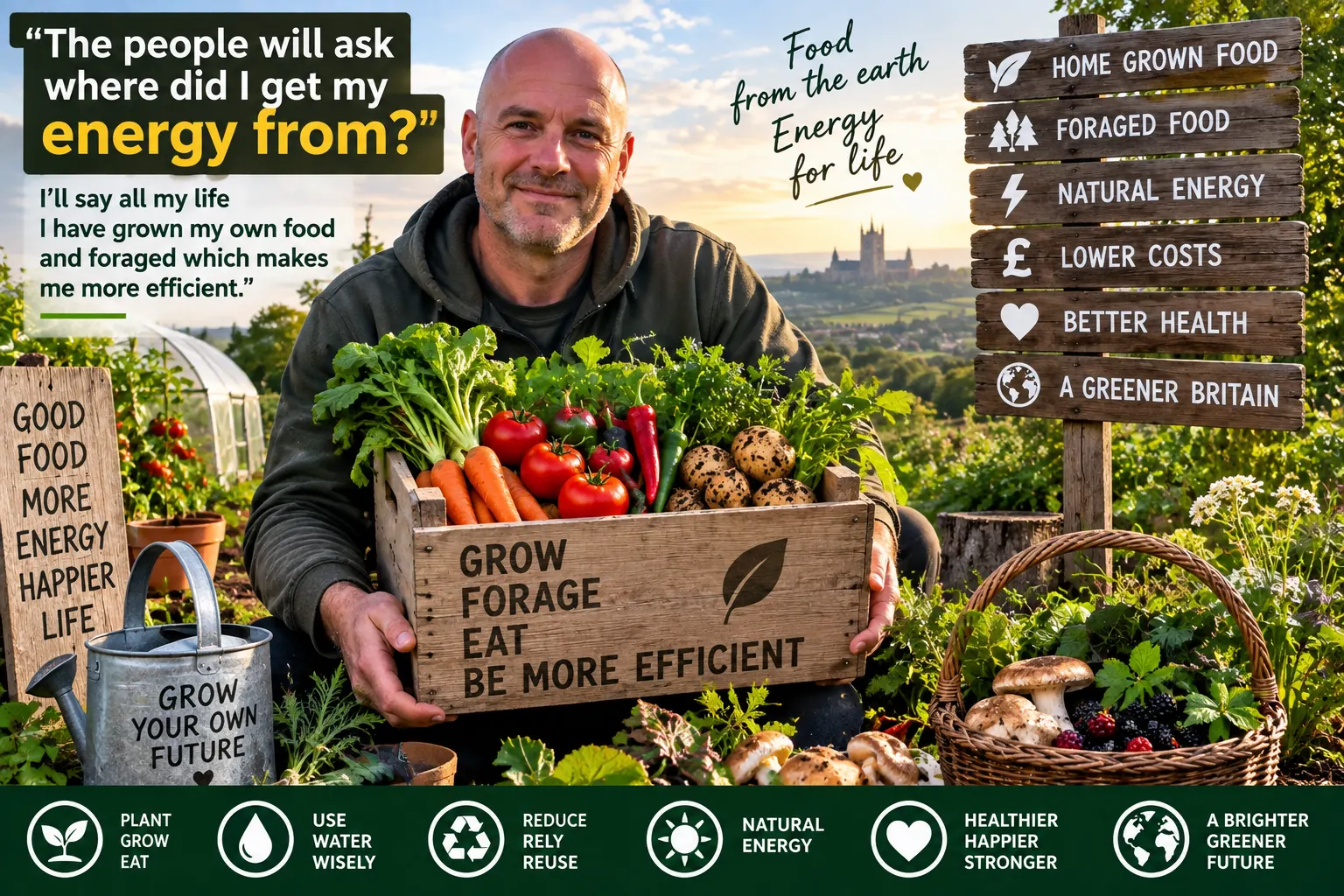 Where Did I Get My Energy From? Growing and Foraging My Own Food