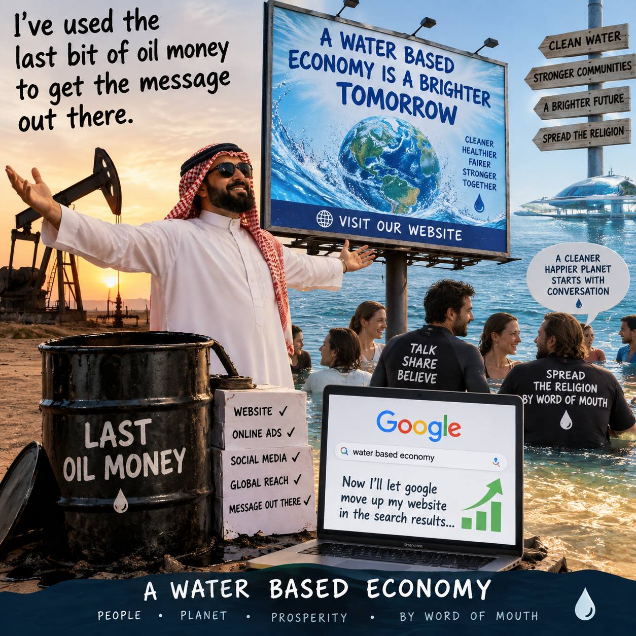 Now the switch from oil to water