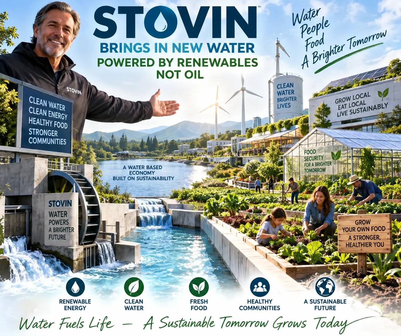 Stovin Brings in New Water – Powered by Renewables, Not Oil